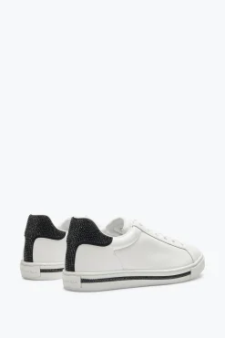 Sneaker Xtra blanc et noir avec cristaux 15