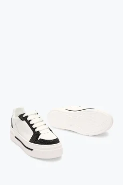 SNEAKER XTRA BLANC-NOIR AVEC CRISTAUX 50