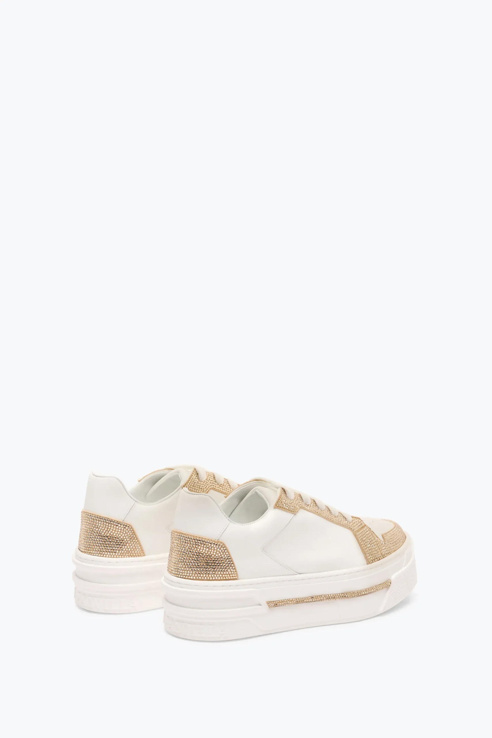SNEAKER XTRA BLANC-OR AVEC CRISTAUX 50