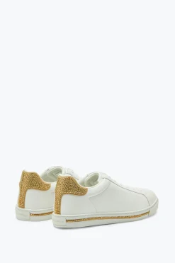 Sneaker Xtra Blanc-Or Avec Cristaux 15