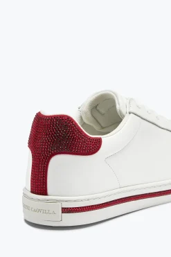 Sneaker Xtra Blanc-Rouge Avec Cristaux 15